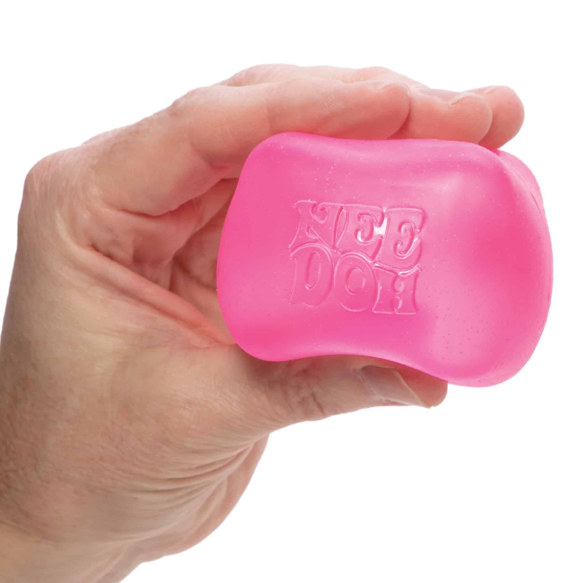 Crystal Clear NeeDoh Nice Cube | Series Elm Bridge - Crystal Clear Squishable Ice Cube NeeDoh Detail