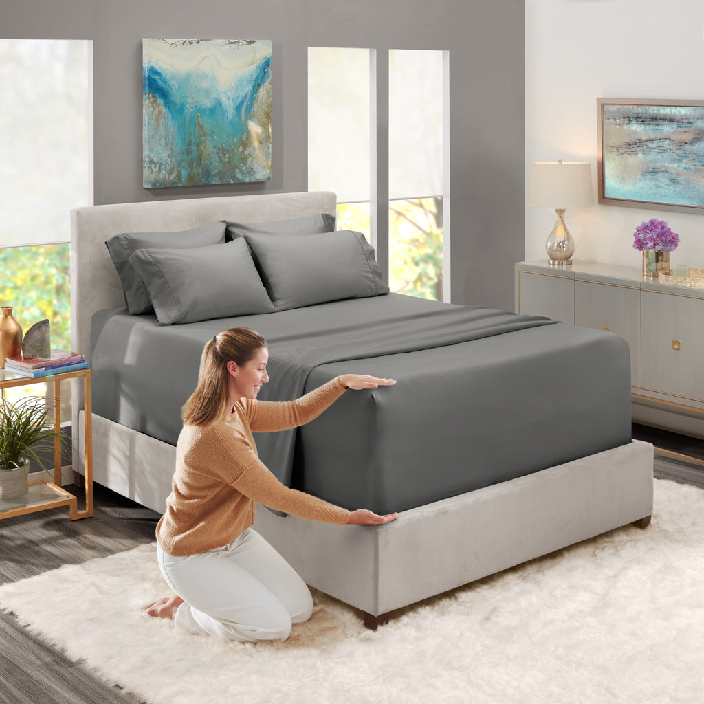 Wrinkle-Resistant Queen Sheets Set, 1800 Series Extra Deep Pocket Sheets Queen Soft Microfiber Bed Sheets, 4 Piece Queen Sheet sets - Breathable Egyptian Cotton Flat & Fitted Sheets - Default Title