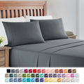 Ultra-Soft Full Size Sheets Set, 1800 Series Bed Sheets Full 4 Piece, Luxury Soft Microfiber Full Sheet Sets, Gray - Premium Ultra-Soft Pillowcase Pair for Sleeping - Default Title