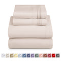 Ultra-Soft King Sheet Sets, 1800 Series Deep Pocket 4 Piece, Luxury Soft Microfiber Bed Sheet Sets, BEIGE CREAM - Premium Ultra-Soft Pillowcase Pair for Sleeping - Default Title