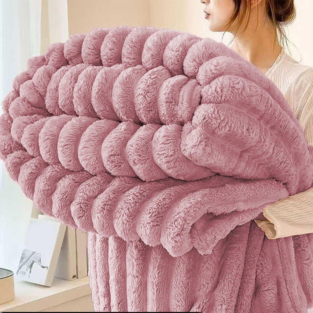 Lightweight Warm Faux Fur Throw Blanket for Couch, Soft and Thick Double Layer Throw Blanket, Lightweight Plush Fuzzy Luxury Winter Bl... - Super Soft Reversible Sherpa Flannel Blanket - Default Title