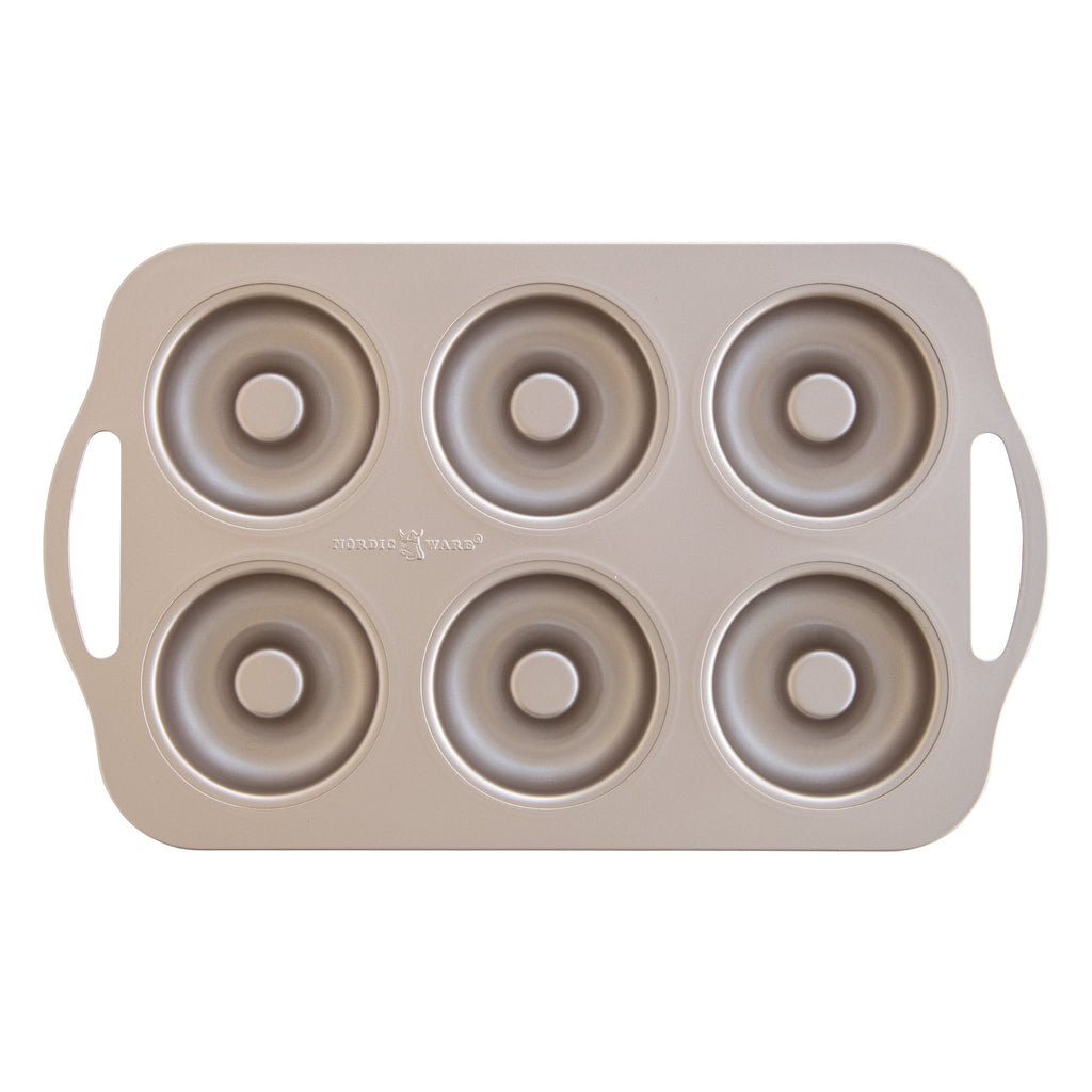 Multi-Functional 6 Cavity Nonstick Steel Donut Pan - Kitchen Gadget Tool for Quick Food Prep - Default Title