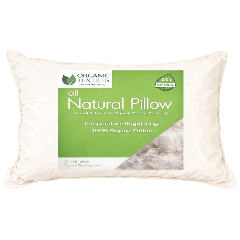 Fluffy Shredded 100% Organic Cotton Pillow with Organic Cotton Cover - GOTS CERTIFIED - Adjustable Loft, Head Neck Pain Relief, Back ... - Hotel Quality Plush Sleeping Pillows - Default Title