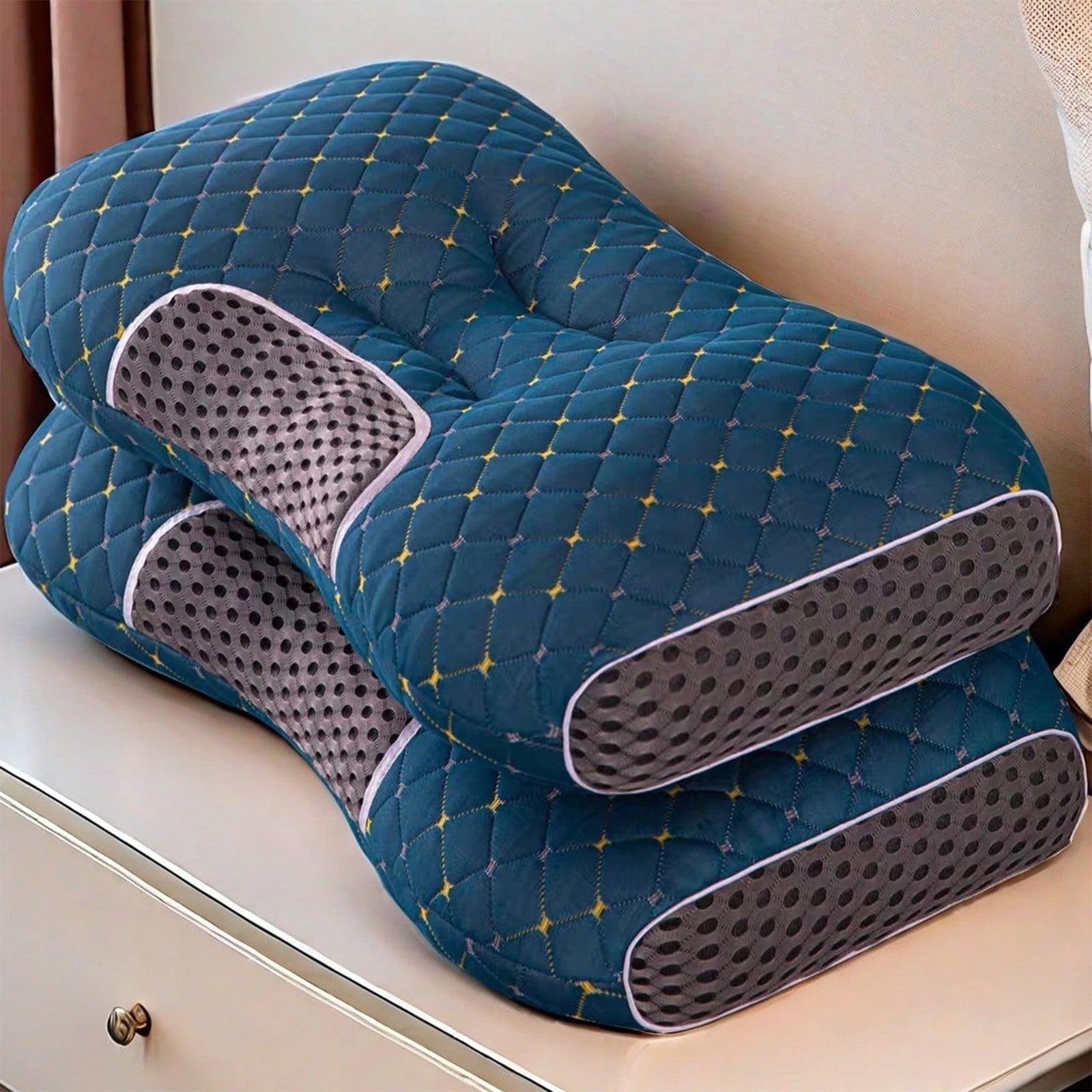 Hotel Collection 2-Pack Orthopedic Cervical Pillows For Deep Sleep Support - Non-Collapsing Memory Foam Pillow With Neck Pain Relief, ... - Orthopedic Shredded Foam Bed Pillow Set - Default Title