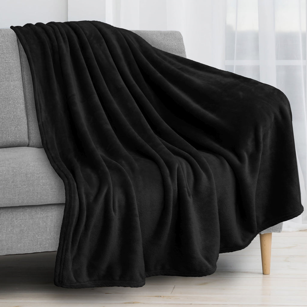 Super Soft Flannel Fleece Blanket Throw | Super Soft, Plush, Luxury Flannel Throw | Lightweight Microfiber Blanket for Sofa Couch Bed 50... - Cozy Fleece Throw Blanket for Couch & Bed - Default Title