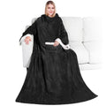 Cozy Fleece Fleece Blanket with Sleeves for Women Men Adults, Wearable Blanket Warm Soft Plush, Snuggle Pocket Sleeved TV Throw W... - Super Soft Reversible Sherpa Flannel Blanket - Default Title