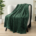 Decorative Knitted Sherpa Throw Blanket For Couch Sofa, Emerald Green Fluffy Warm Plush Blanket for Bed, Cozy Super Soft Lightweight Thr... - Lightweight Plush Warm Blanket for All Seasons - Default Title