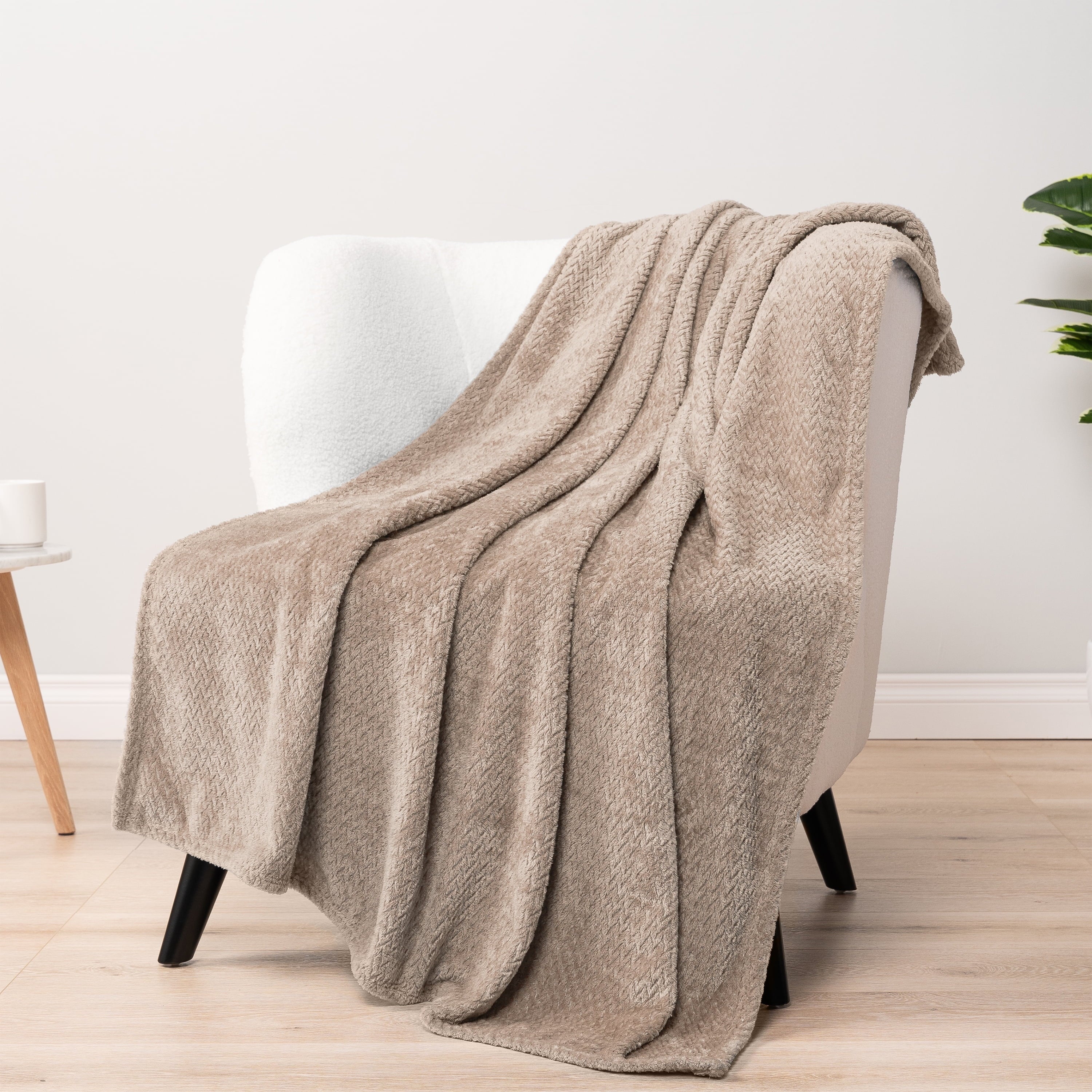 Reversible Sherpa Soft Fleece Taupe Tan Throw Blanket for Couch, Lightweight Plush Warm Blankets for Bed, Fuzzy Cozy Flannel Blanket Th... - Lightweight Plush Warm Blanket for All Seasons - Default Title