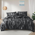 Fluffy Down Alternative 3 Pieces Printed Comforter Set Queen Size, Lightweight Botanical Floral Bed in a Bag, Ultra Soft Bedding Set with 1 R... - Luxurious Quilted Duvet Cover Set - Default Title