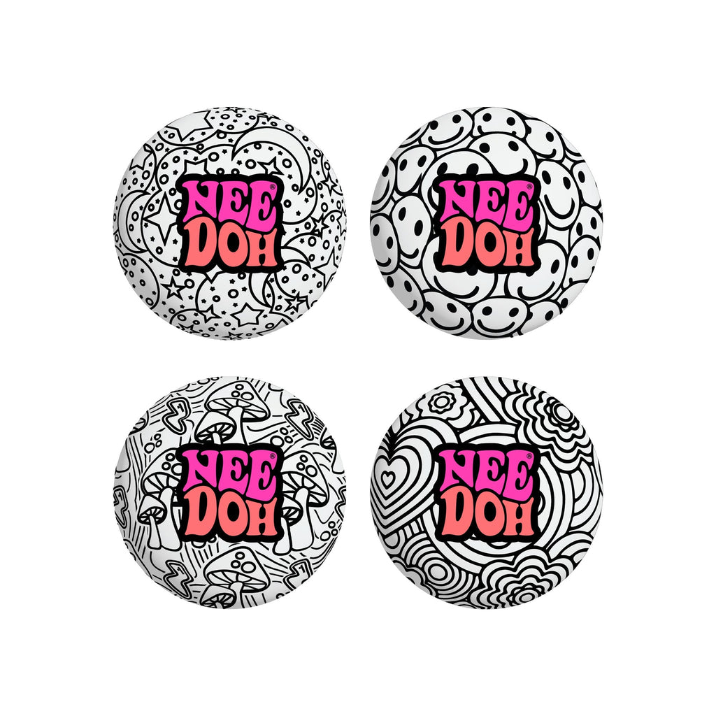 Fuzzy Flocked NeeDoh Press-Doh | Select Oak Terrace - Spiky Textured Groovy Glob for Sensory Therapy - Default Title