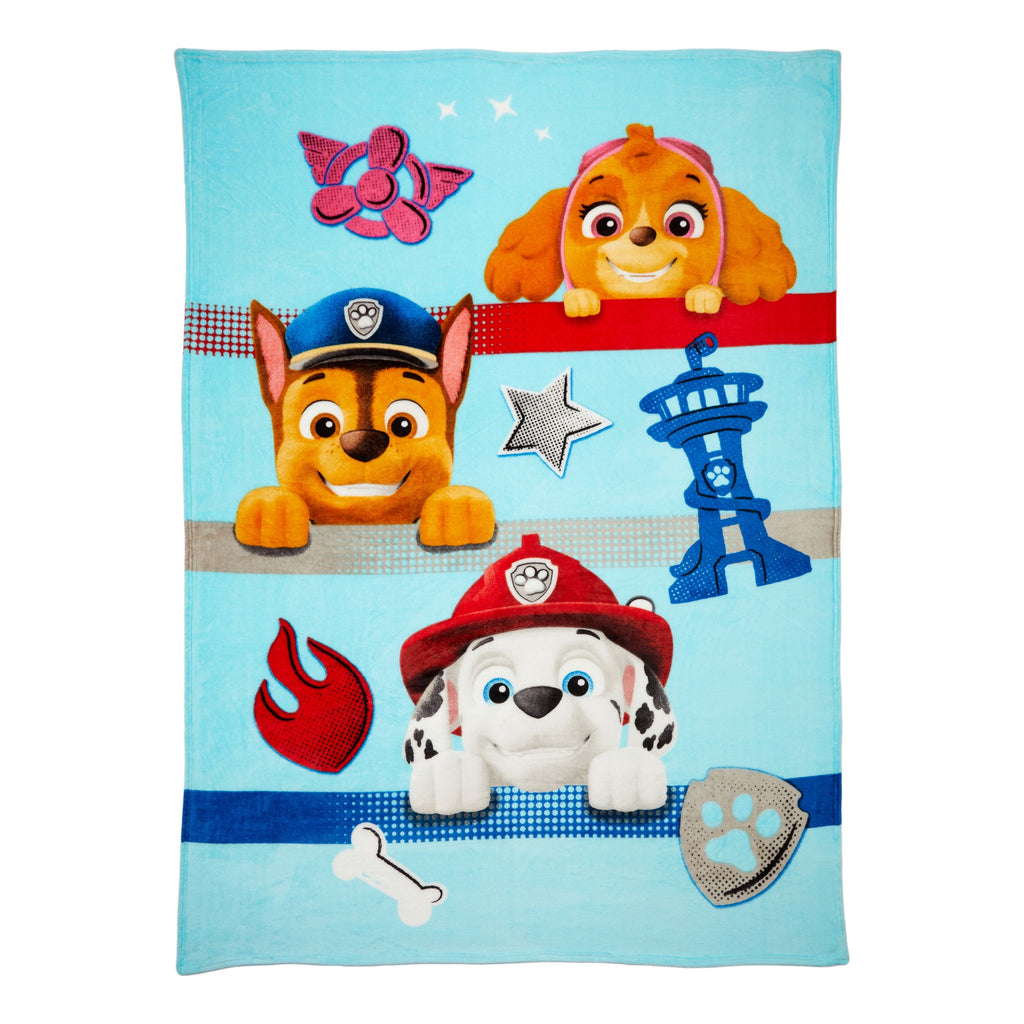 Decorative Knitted Kids Blue Print Fleece Bed Blanket, Twin/Full - Cozy Fleece Throw Blanket for Couch & Bed - Default Title