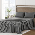 Cooling Sateen 4 Piece Bed Sheet Set, Queen Size Upgraded Cooling Deep Pocket Comfy Breathable Hotel Luxury Bedding, Extra Soft Wrin... - Cooling Hotel Quality Bedding Sheets and Pillowcases - Default Title