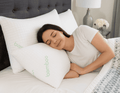 Ergonomic Memory Foam Queen Size Bamboo Pillow, Memory Foam Bed Pillows with Washable Pillowcases, Queen - Hotel Quality Plush Sleeping Pillows - Default Title
