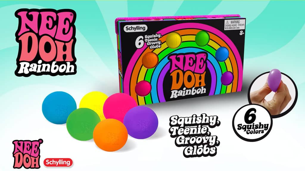 Malt-Gel Filled NeeDoh Rainboh | Reserve Autumn Pond - Classic NeeDoh Stress-Relieving Squishy Ball Detail