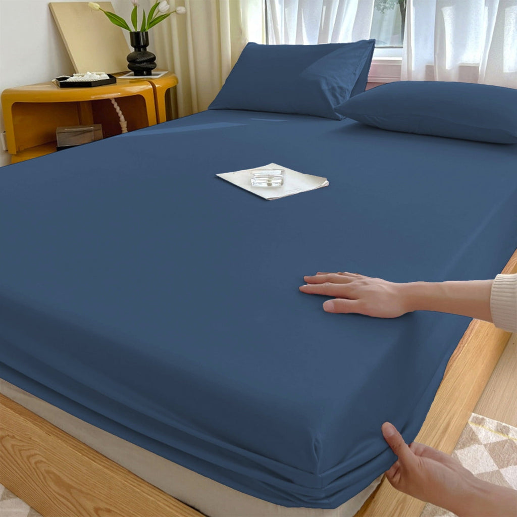 Ultra-Soft Egyptian Cotton Fitted Sheet Queen Size - 400 Thread Count Queen Size Fitted Sheet Only, Extra Soft, Cooling, 15" Dee... - Cooling Hotel Quality Bedding Sheets and Pillowcases - Default Title