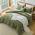 Heavyweight Warmth Waffle Weave Comforter Set with Throw Blanket for Couch, 5-Piece King/Cal King Size Lightweight Comforter Bet Set for... - All-Season Down Alternative Comforter Insert - Default Title