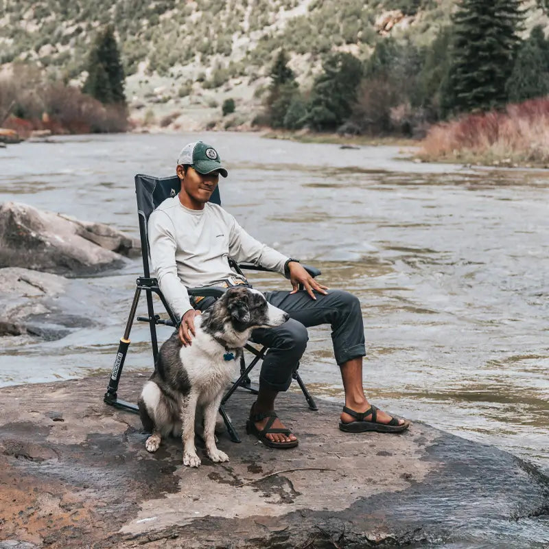Luxury Camp RoadTrip Rocker - Choice 855 - Patented Spring-Action Rocking Chair for Camping Detail