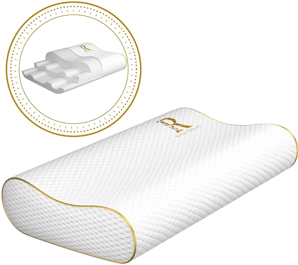 Fluffy Shredded Queen Memory Foam Pillow + Extra Pillowcase, Bed Pillow for Neck & Shoulders for Adult - Decorative Throw Pillow Cushion for Sofa & Bed - Default Title