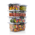 Whimsical Doughnut 10-Piece Set, Leak-Proof and Clear Food Storage Containers - Fun Food Fidget Cookie Squishable Toy - Default Title