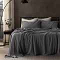 Premium Egyptian Cotton Bed Sheets - Full Size Bed Sheets - Washed Microfiber - 4 Piece Hotel Luxury Bedding Sheets with Fitted Sheet, Flat S... - Breathable Egyptian Cotton Flat & Fitted Sheets - Default Title