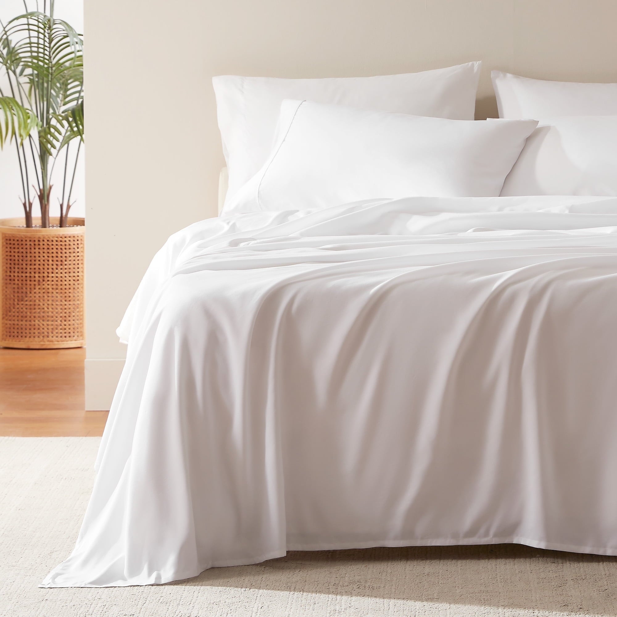 Wrinkle-Resistant Nanotex Super Soft Cooling Twin Bed Sheets Set for Kids 3 Piece - Easy Care Fitted Flat Sheet & Pillowcase Sets - Wri... - Cooling Hotel Quality Bedding Sheets and Pillowcases - Default Title