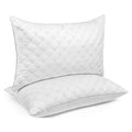 Decorative Plump Bed Pillows Queen Size Set of 2 Pillows for Bed 2 Pack Cooling Hotel Collection Down Alternative Pillows 20 x 30 inches - Orthopedic Shredded Foam Bed Pillow Set - Default Title