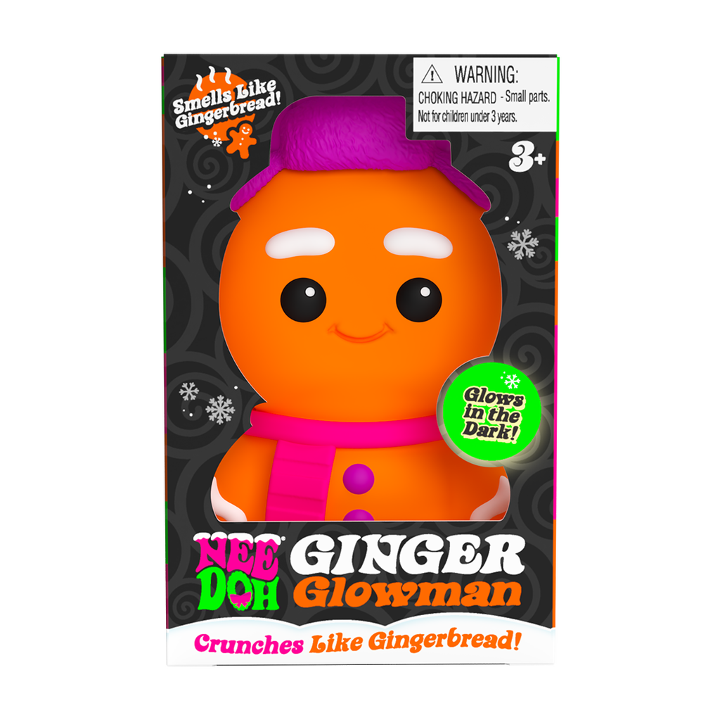 Animal-Shaped NeeDoh Ginger Glowman | Select Copper Path - Purrfect Cat Squishy Character Stress Toy - Surprise Me! (Random Style)