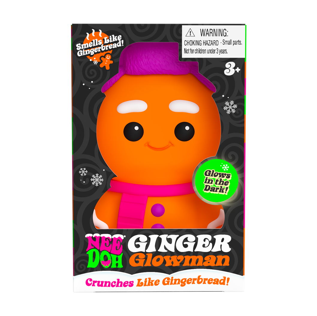 Animal-Shaped NeeDoh Ginger Glowman | Select Copper Path - Purrfect Cat Squishy Character Stress Toy - Surprise Me! (Random Style)