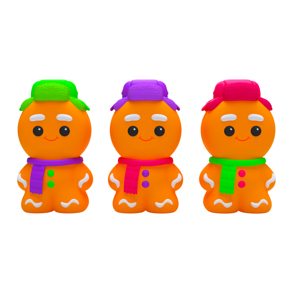 Animal-Shaped NeeDoh Ginger Glowman | Select Copper Path - Purrfect Cat Squishy Character Stress Toy Detail