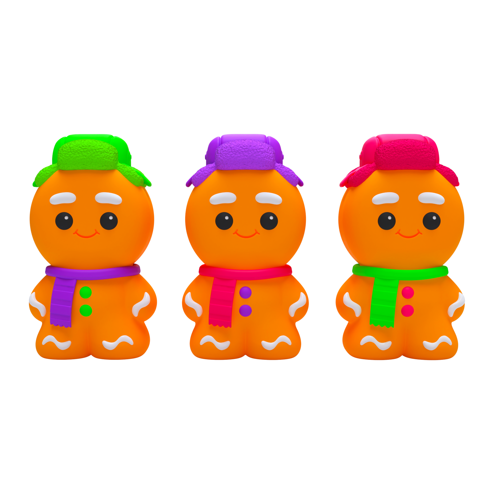 Animal-Shaped NeeDoh Ginger Glowman | Select Copper Path - Purrfect Cat Squishy Character Stress Toy Detail