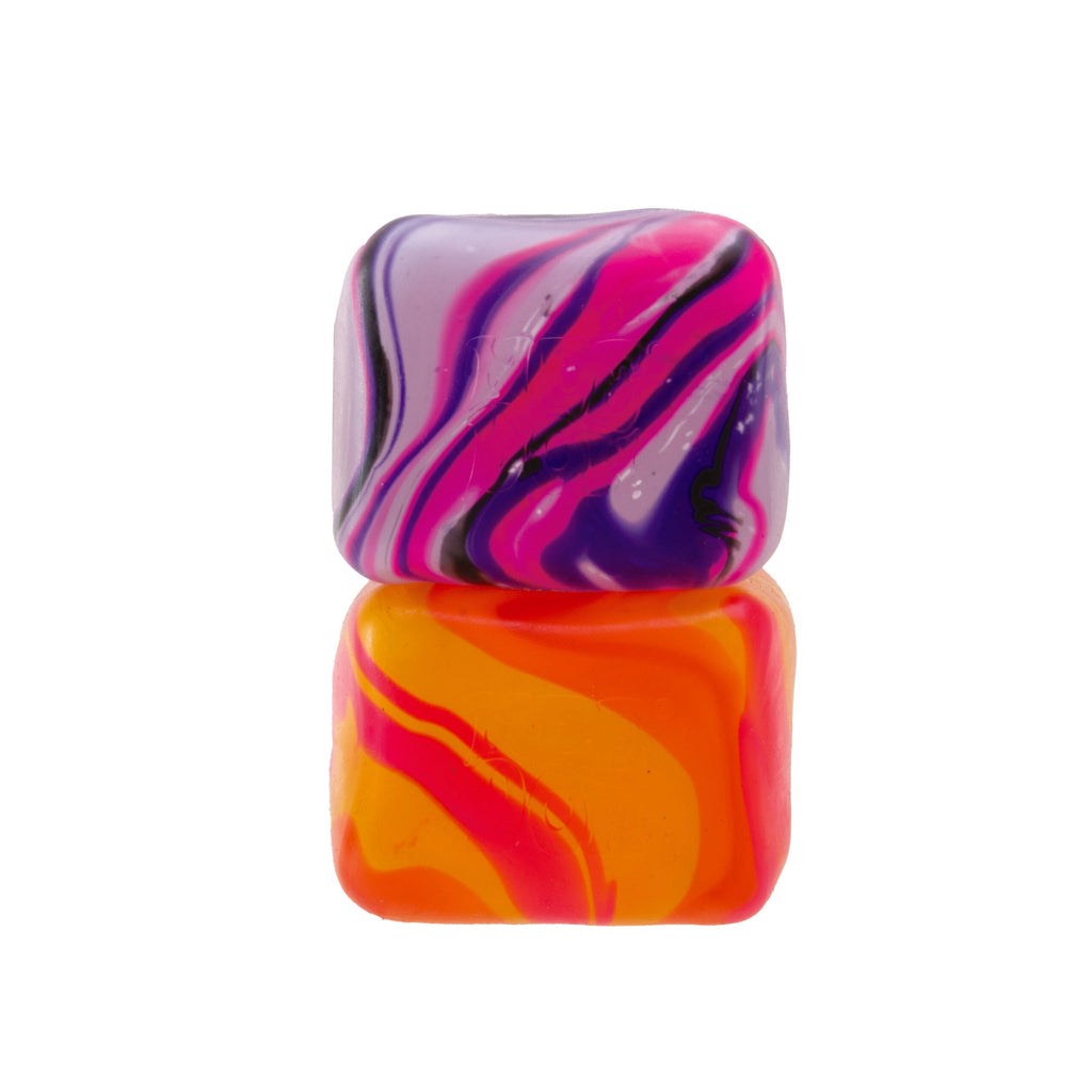 Translucent Jelly NeeDoh Nice Cube Swirl | Select Golden Pond - Nice Cubes Clear Satisfying Crunch Stress Toy Detail