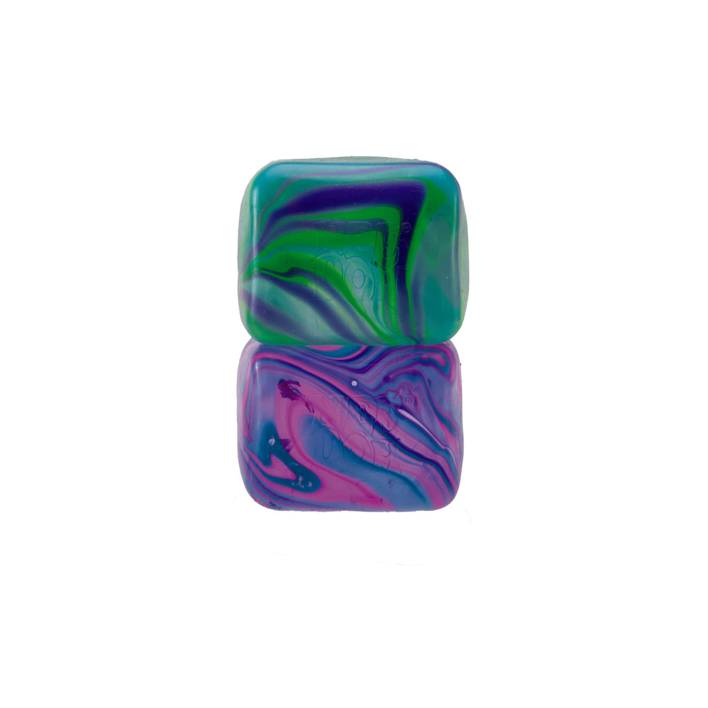 Translucent Jelly NeeDoh Nice Cube Swirl | Select Golden Pond - Nice Cubes Clear Satisfying Crunch Stress Toy Detail