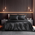 Premium Egyptian Cotton Set, Queen, Silky Bed s, 4 Pieces,Black - Cooling Hotel Quality Bedding Sheets and Pillowcases - Default Title