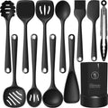 Non-Stick Safe Silicone Kitchen Utensils Set, 600°F Heat Resistant Silicone Cooking Utensils, Spatula, Spoon, Whisk, Tongs, Kitchen ... - Heat-Resistant Silicone Cooking Spatula Turner - Default Title