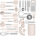 Professional Grade Silicone Cooking Utensils Set - Heat Resistant Silicone Kitchen Utensils for Cooking, Kitchen Utensil Spatula Set,BPA... - Multi-Purpose Hand Tool for Daily Meal Prep - Default Title