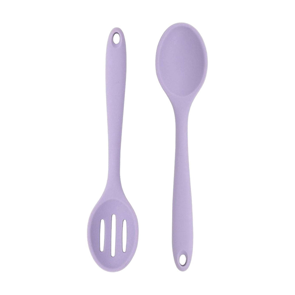 Seamless One-Piece Silicone Slotted Spoon, High Heat Resistant Silicone Cooking Spoon, 2Pcs Nonstick Silicone Mixing Spoon, Durable Kitc... - Heat-Resistant Silicone Cooking Spatula Turner - Default Title