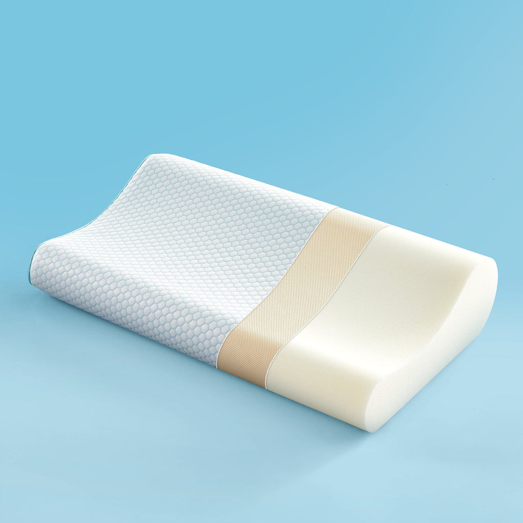 Ergonomic Memory Foam Standard Cooling Memory Foam Pillow, Ergonomic Adjustable Orthopedic Contour Bed Pillows Neck Support for Side Back S... - Decorative Throw Pillow Cushion for Sofa & Bed - Default Title