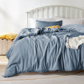 Heavyweight Warmth Washed Comforter Sets Queen 3 Piece, Soft and Cozy, Fluffy Microfiber Fill, Washed Textured Wrinkled Design (Flint St... - All-Season Down Alternative Comforter Insert - Default Title