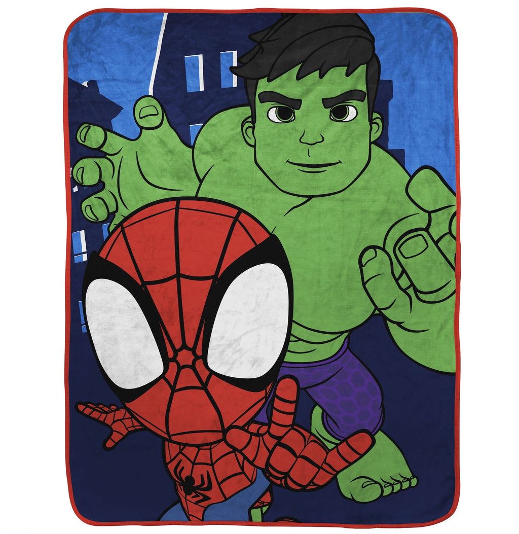 Super Soft Flannel Spidey & His Amazing Friends Kids Throw, 46 x 60, Microfiber, Blue, Marvel - Cozy Fleece Throw Blanket for Couch & Bed - Default Title