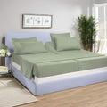 Wrinkle-Resistant Split-California King Bed Sheet Set (5-Pieces) Adjustable Bed Sheets - 800 Thread Count 100% Egyptian Cotton - 15" De... - Luxury Bed Sheet Set with Deep Pockets - Default Title