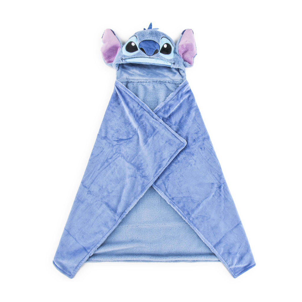Decorative Knitted Stitch Kids Hooded Silk Touch Throw Blanket, Polyester Faux Fur, Blue, 54" x 40" - Super Soft Reversible Sherpa Flannel Blanket - Default Title