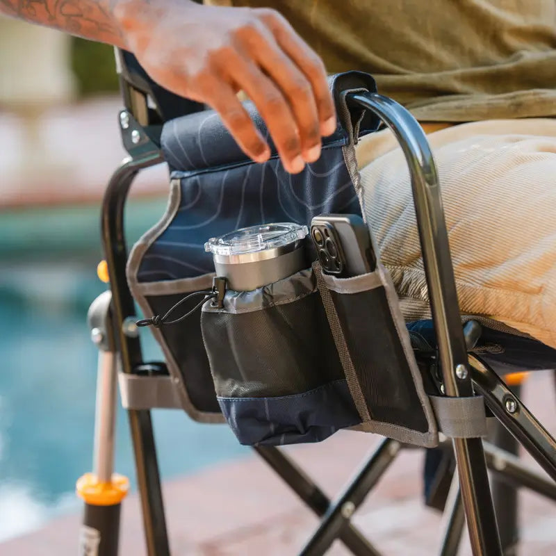 Smooth Motion Stowaway Rocker - Choice 794 - Heavy-Duty Kickback Rocker with Beverage Holder Detail