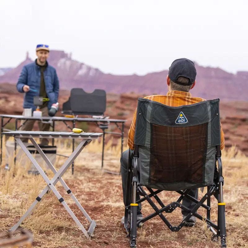 Smooth Motion Stowaway Rocker - Choice 794 - Heavy-Duty Kickback Rocker with Beverage Holder Detail