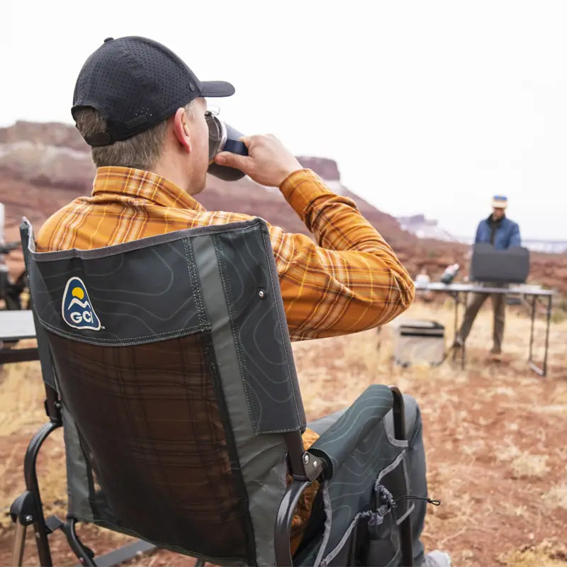 Smooth Motion Stowaway Rocker - Choice 794 - Heavy-Duty Kickback Rocker with Beverage Holder Detail