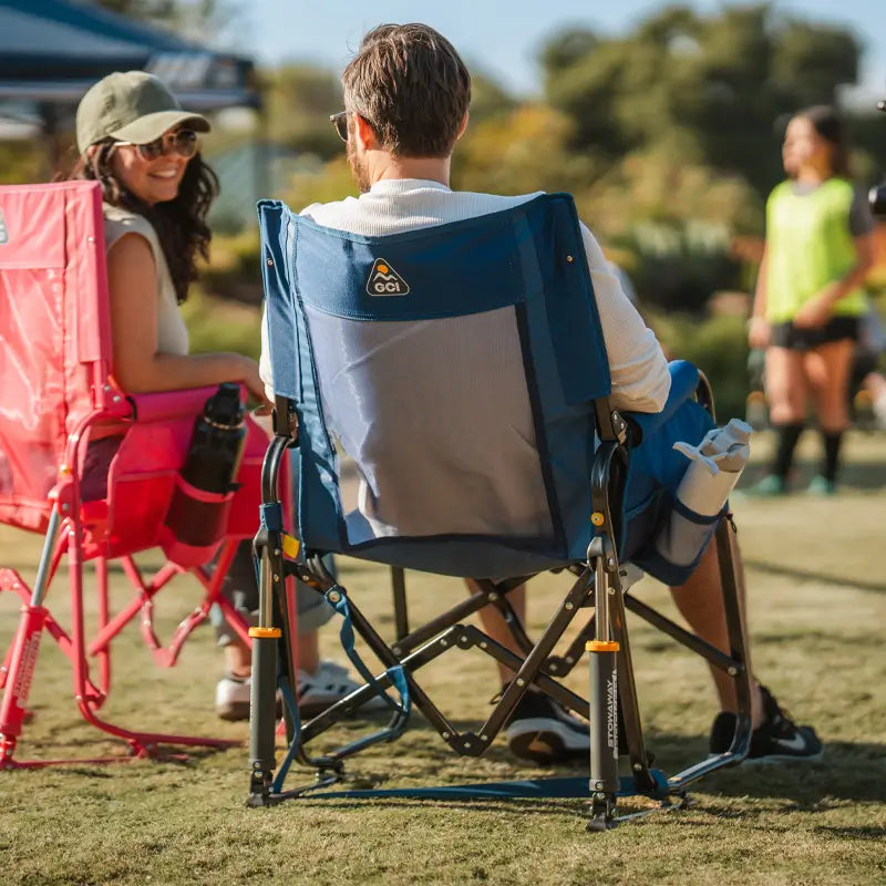 Smooth Motion Stowaway Rocker - Choice 794 - Heavy-Duty Kickback Rocker with Beverage Holder Detail