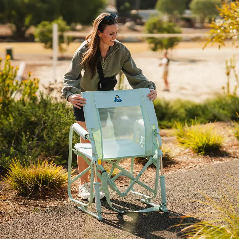 Smooth Motion Stowaway Rocker - Choice 794 - Heavy-Duty Kickback Rocker with Beverage Holder Detail