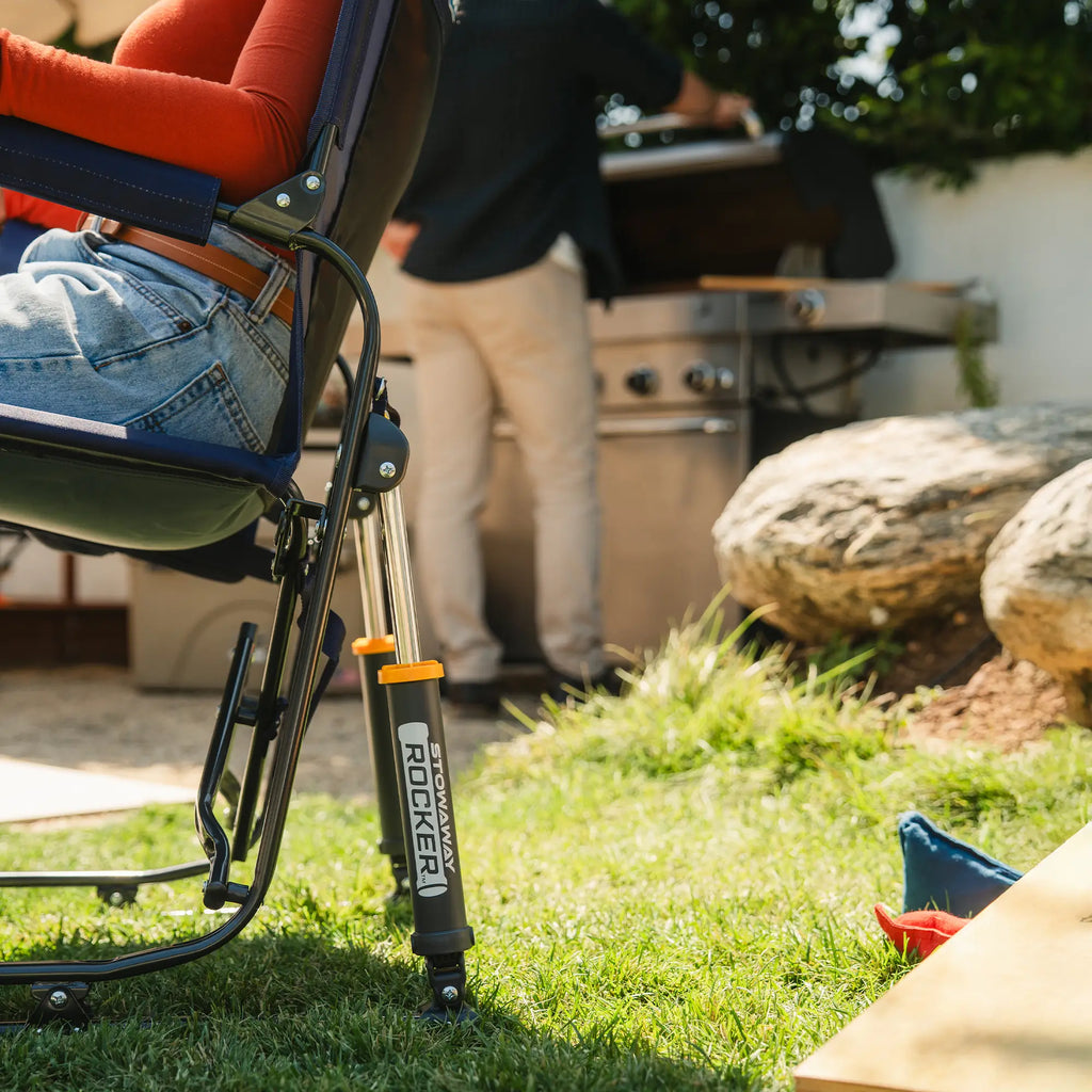 Smooth Motion Stowaway Rocker - Choice 794 - Heavy-Duty Kickback Rocker with Beverage Holder Detail