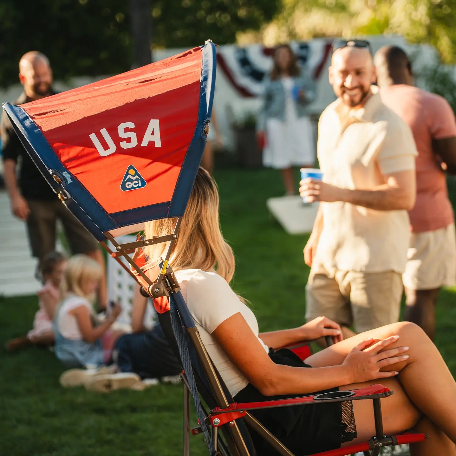Instant Pop-Up SunShade Accessory - USA Anniversary Deluxe - Choice 917 - SunShade Canopy for Beach & Camping Detail