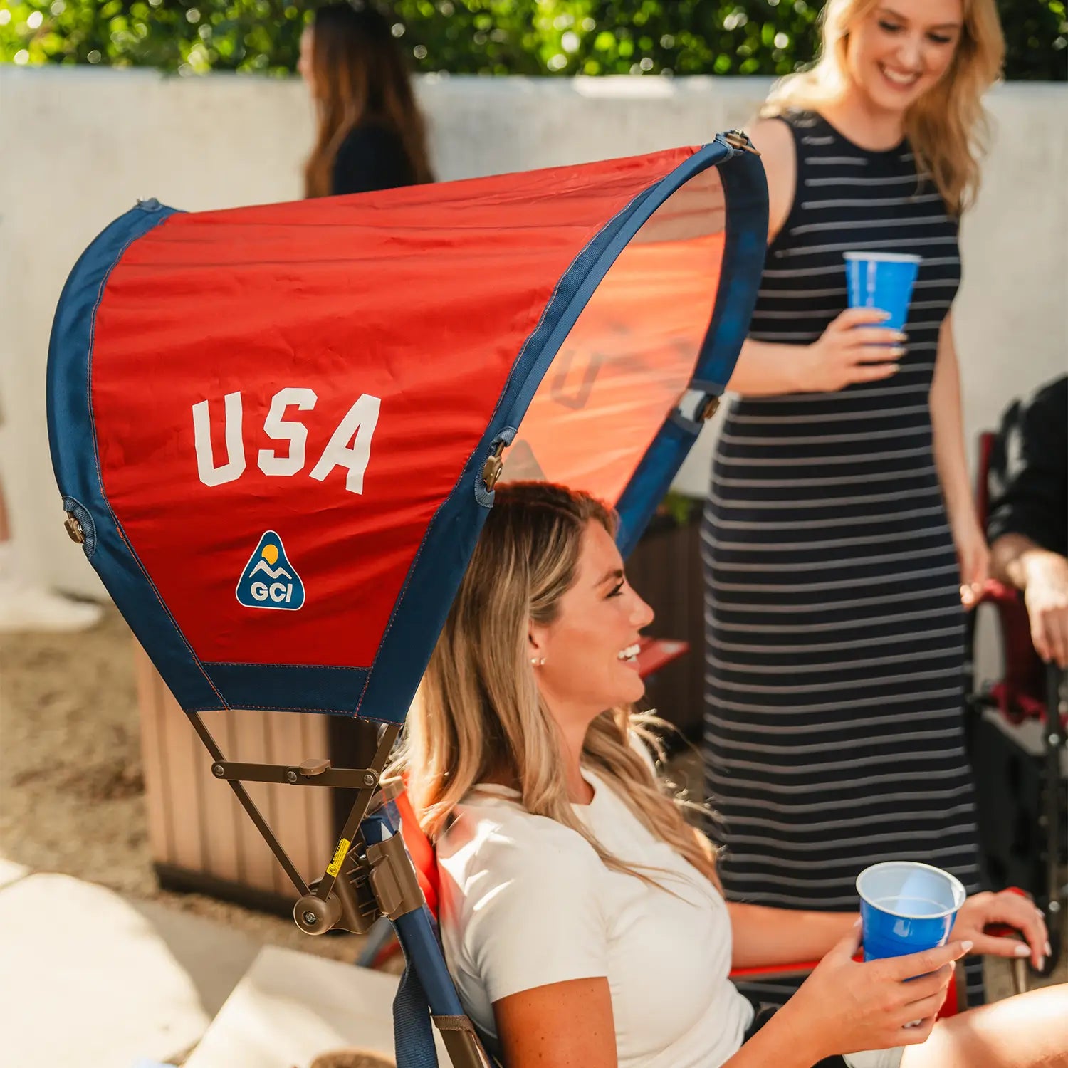 Instant Pop-Up SunShade Accessory - USA Anniversary Deluxe - Choice 917 - SunShade Canopy for Beach & Camping Detail