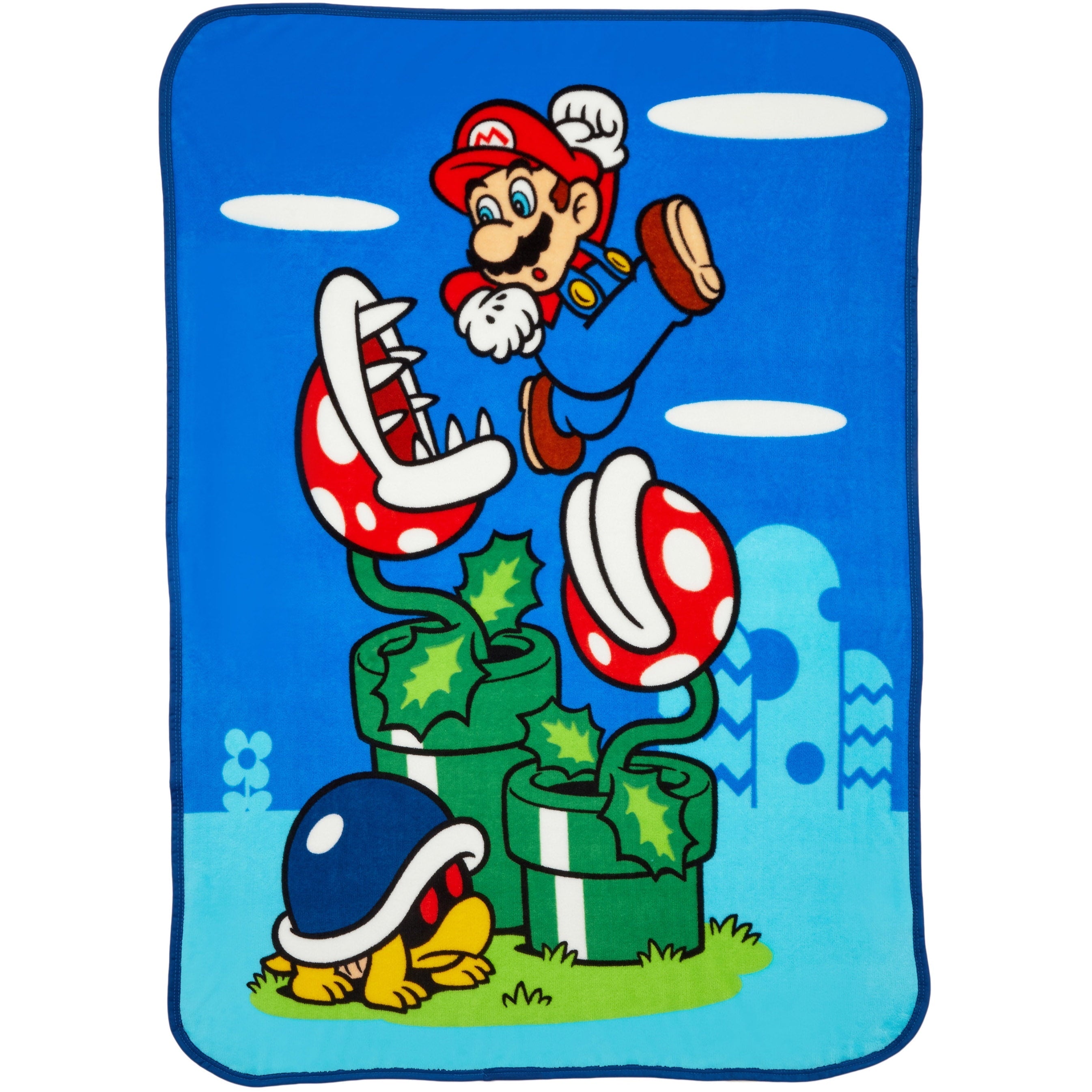 Lightweight Warm Kids Fleece Throw Blanket 46x60, Nintendo - Super Soft Reversible Sherpa Flannel Blanket - Default Title